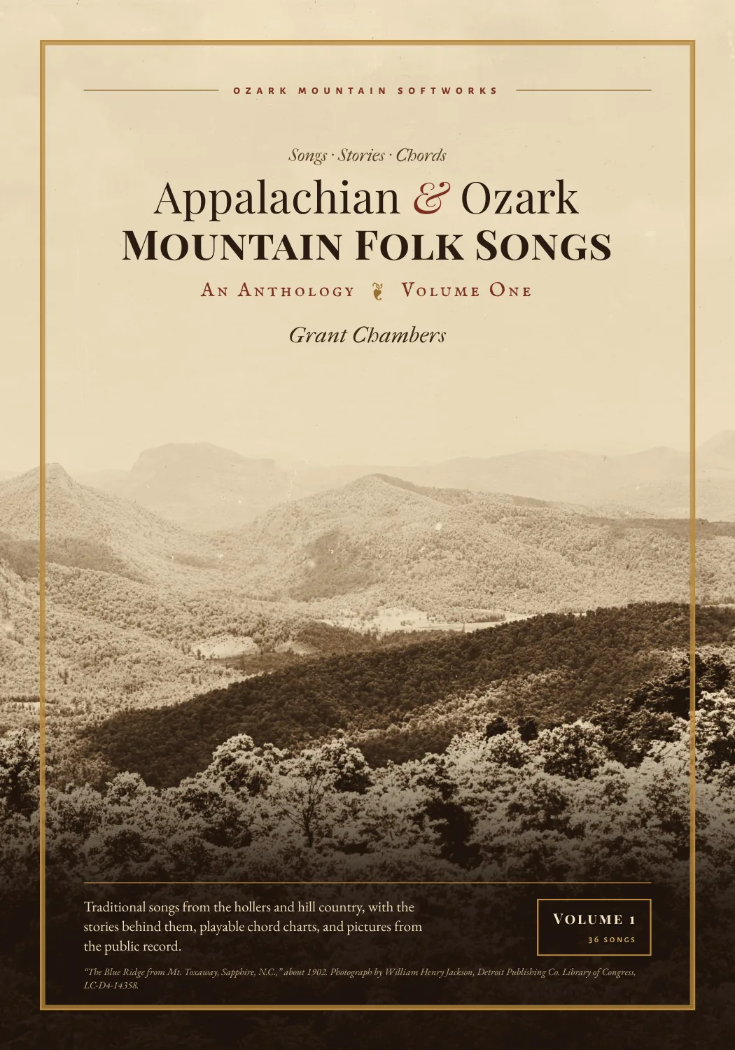 Cover of Appalachian and Ozark Mountain Folk Songs: An Anthology, Volume 1.